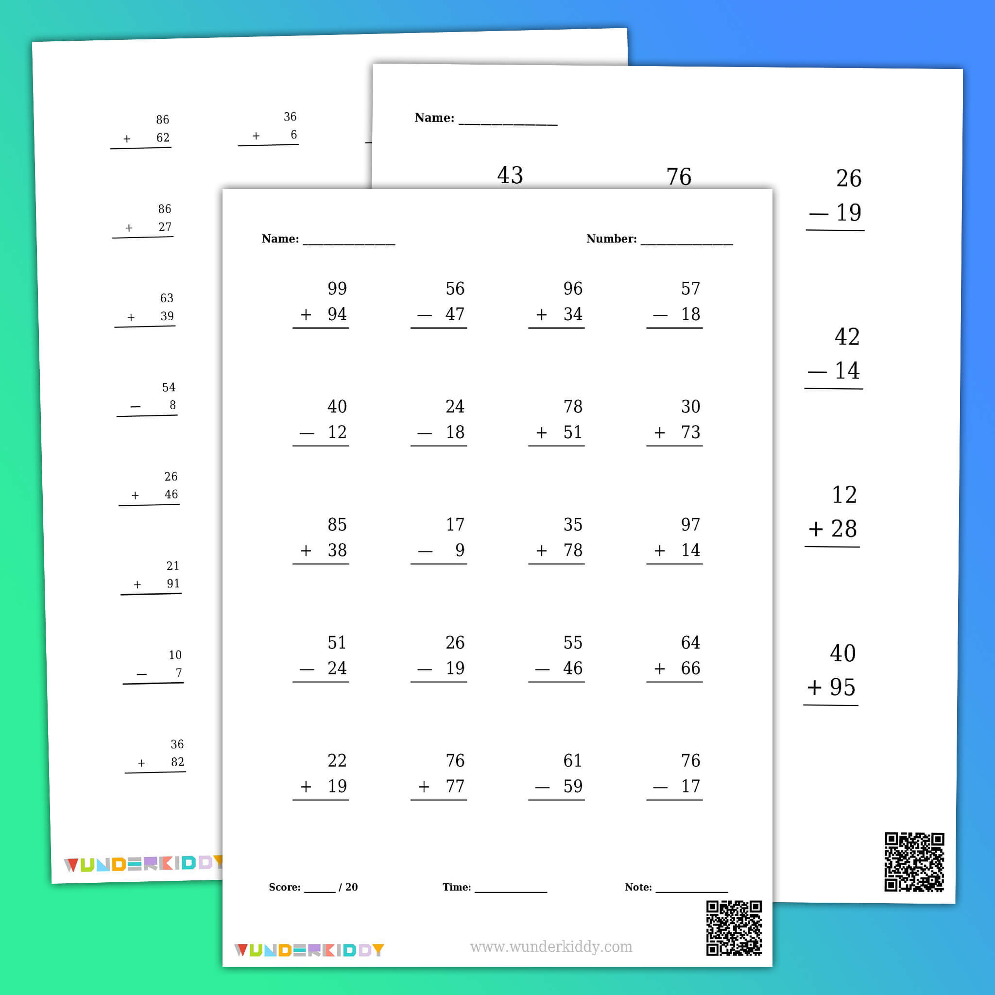 Сложение и вычитание двухзначных чисел с перегруппировкой