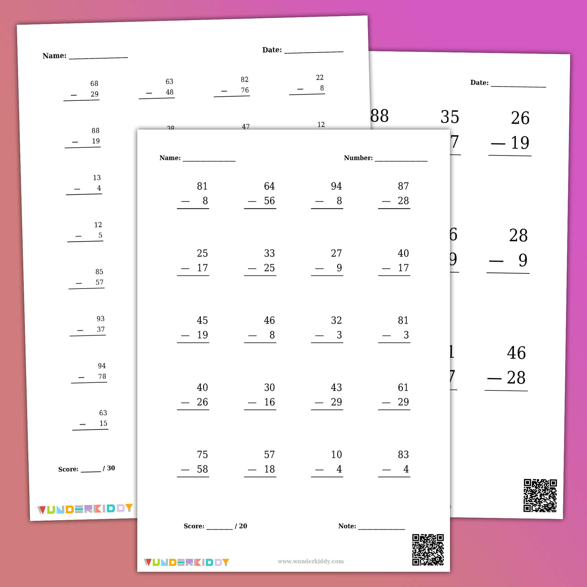 Вычитание с переходом через десяток