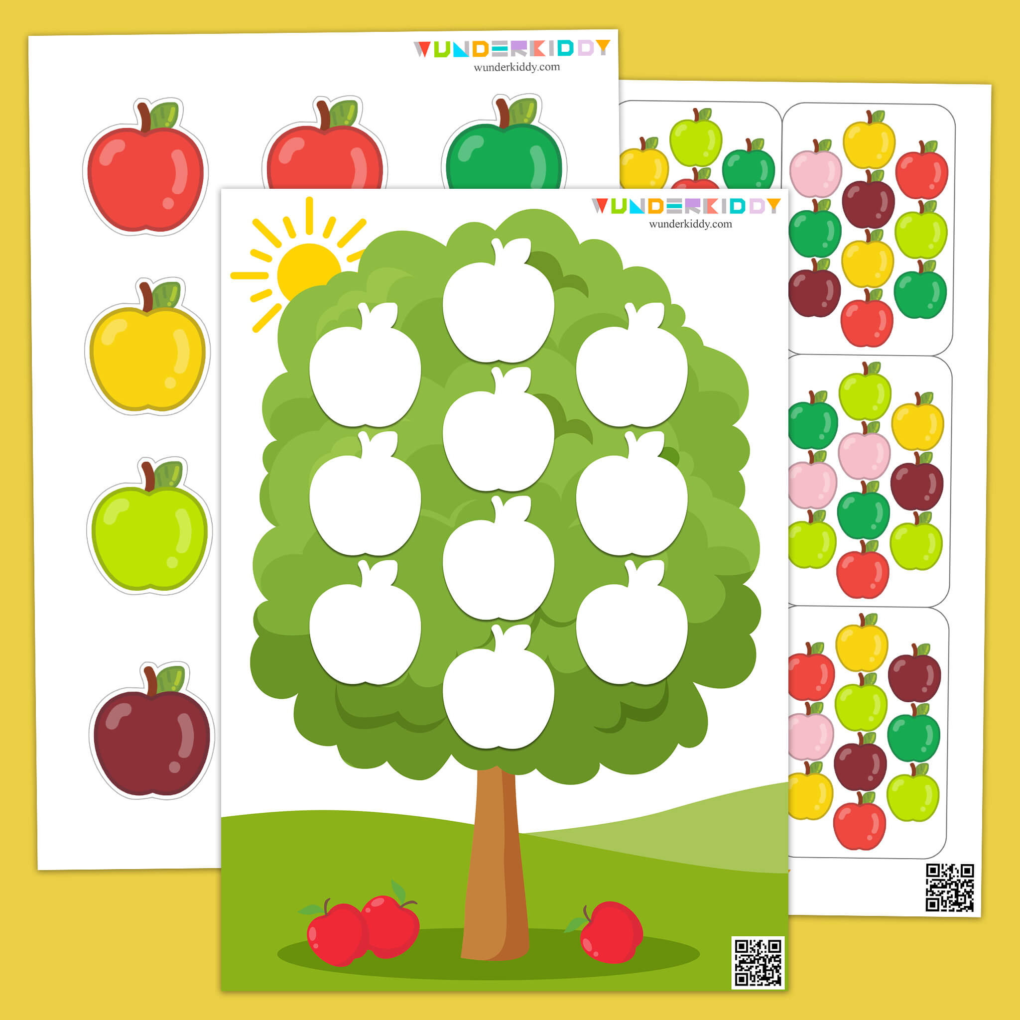 Match the Apples: Logic and Memory Worksheets