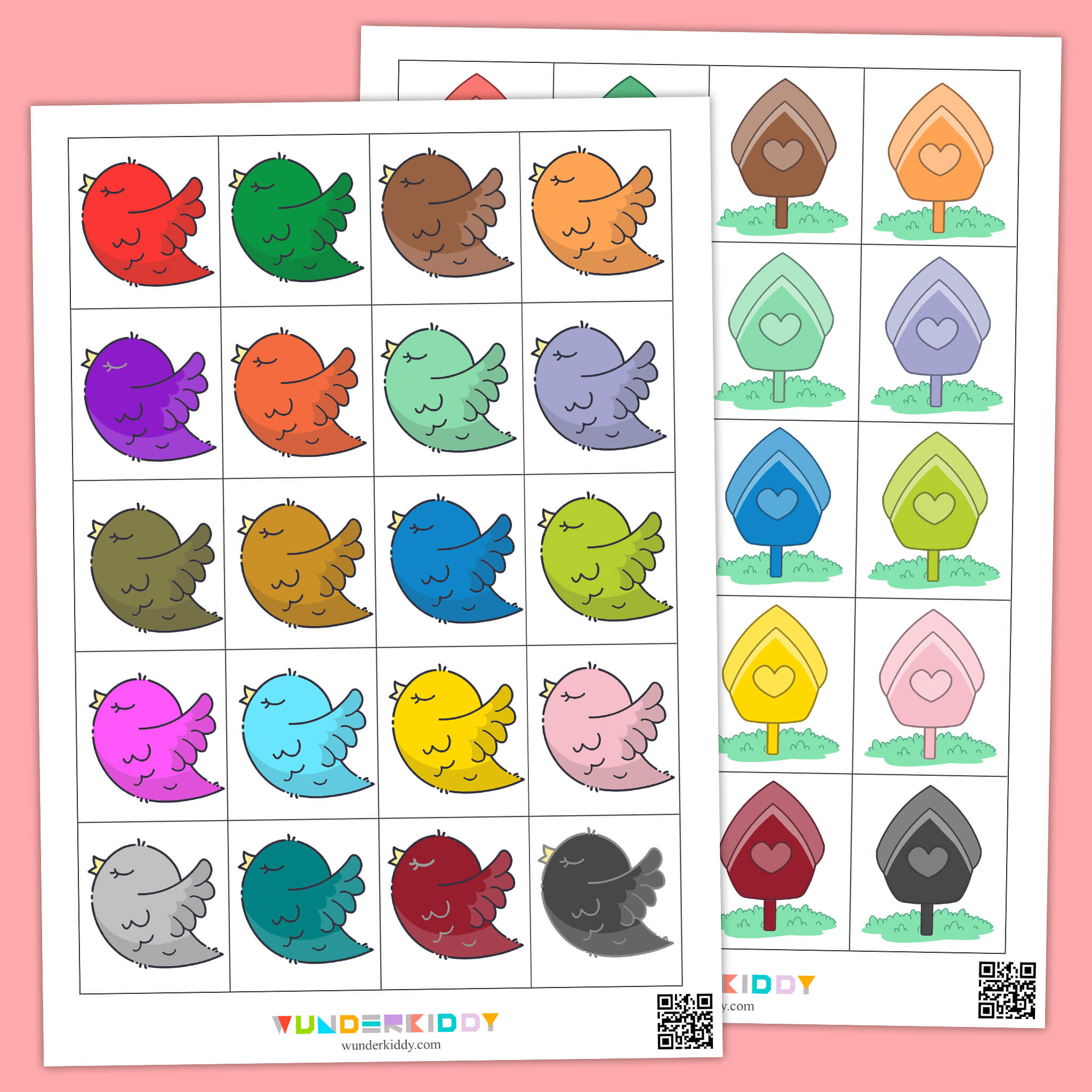 Spring Birdhouse Color Recognition Activity