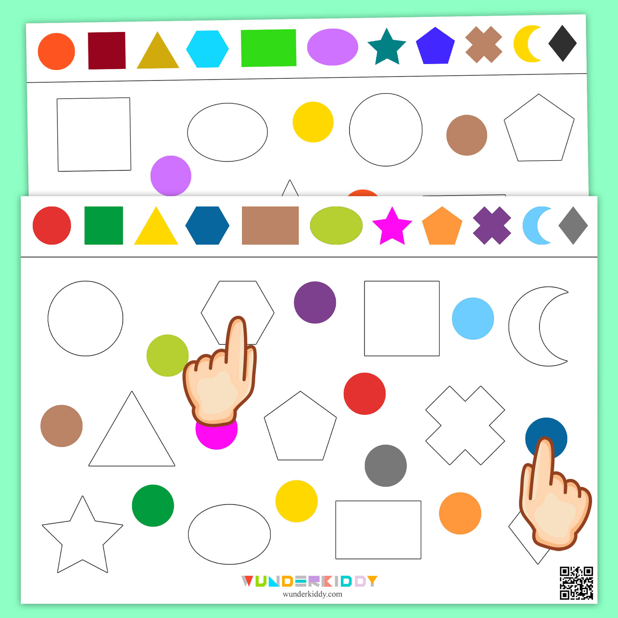 Brain Training Worksheet: Shapes & Colors