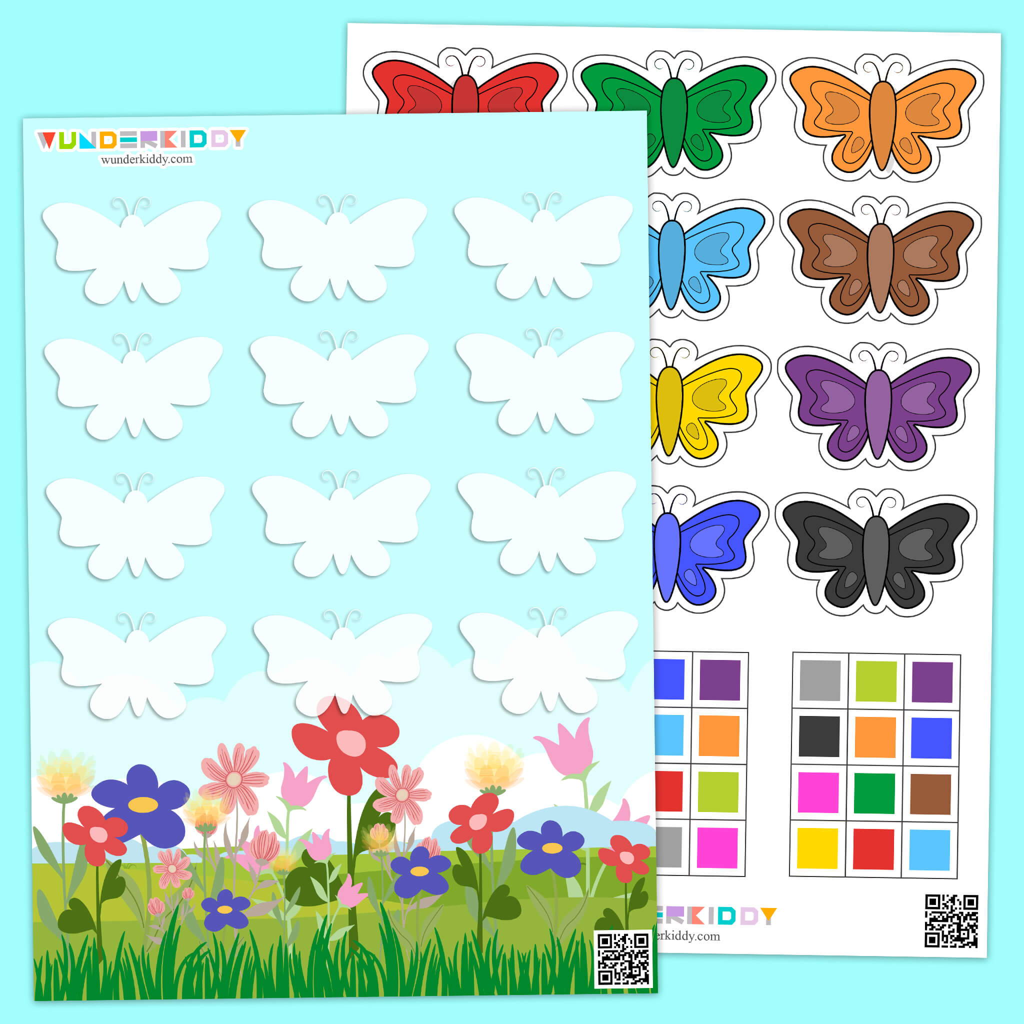 Butterfly Color Puzzle Activity for Kids