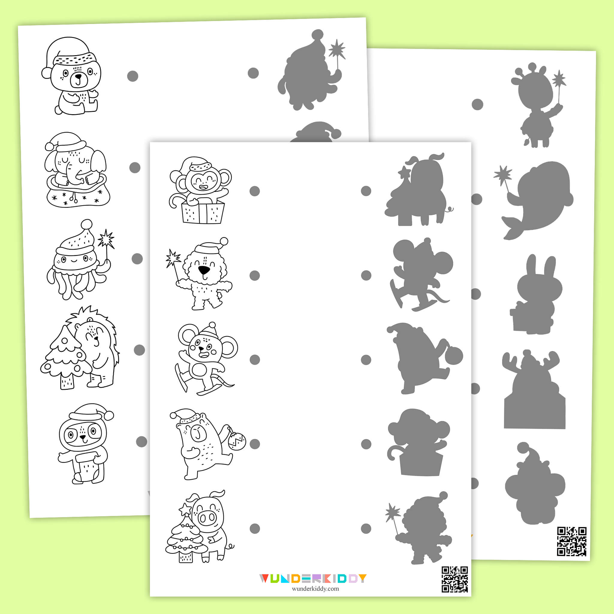 Christmas Animals Visual Discrimination Game