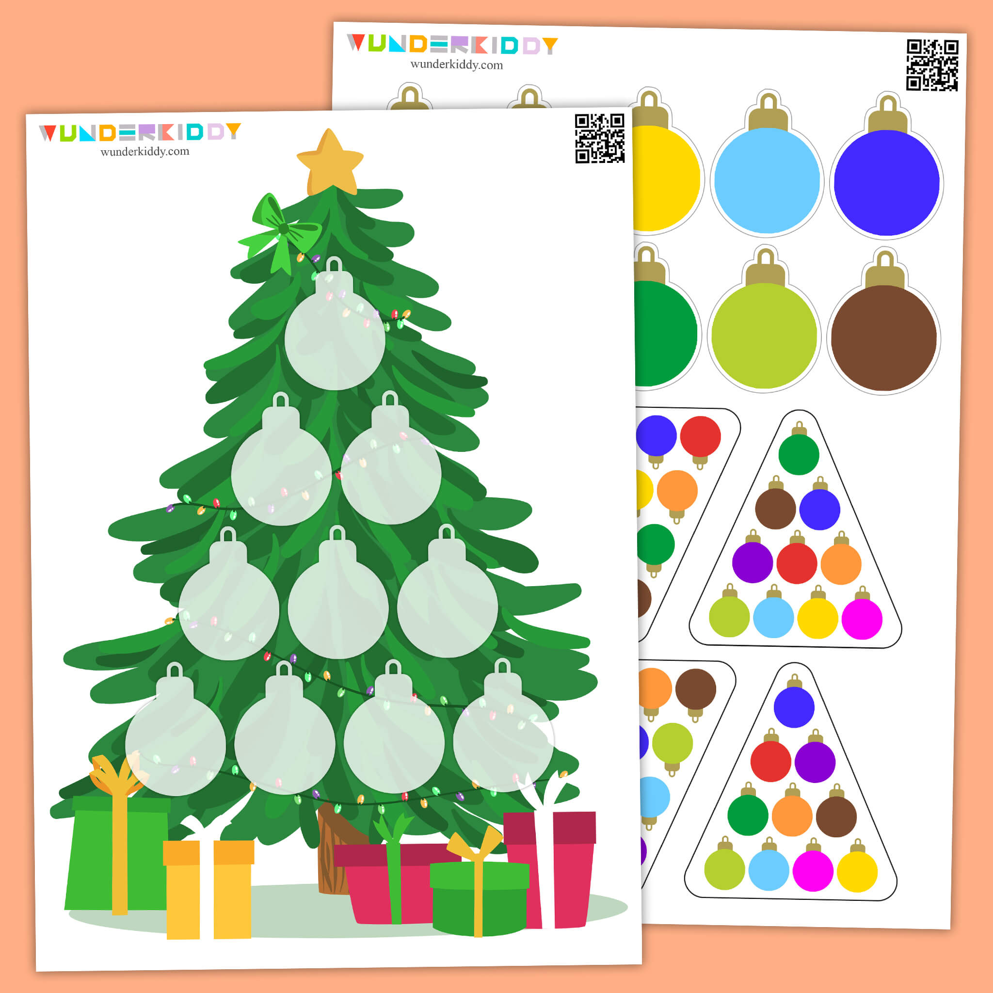 Sort Ornaments by Color Pattern Printable