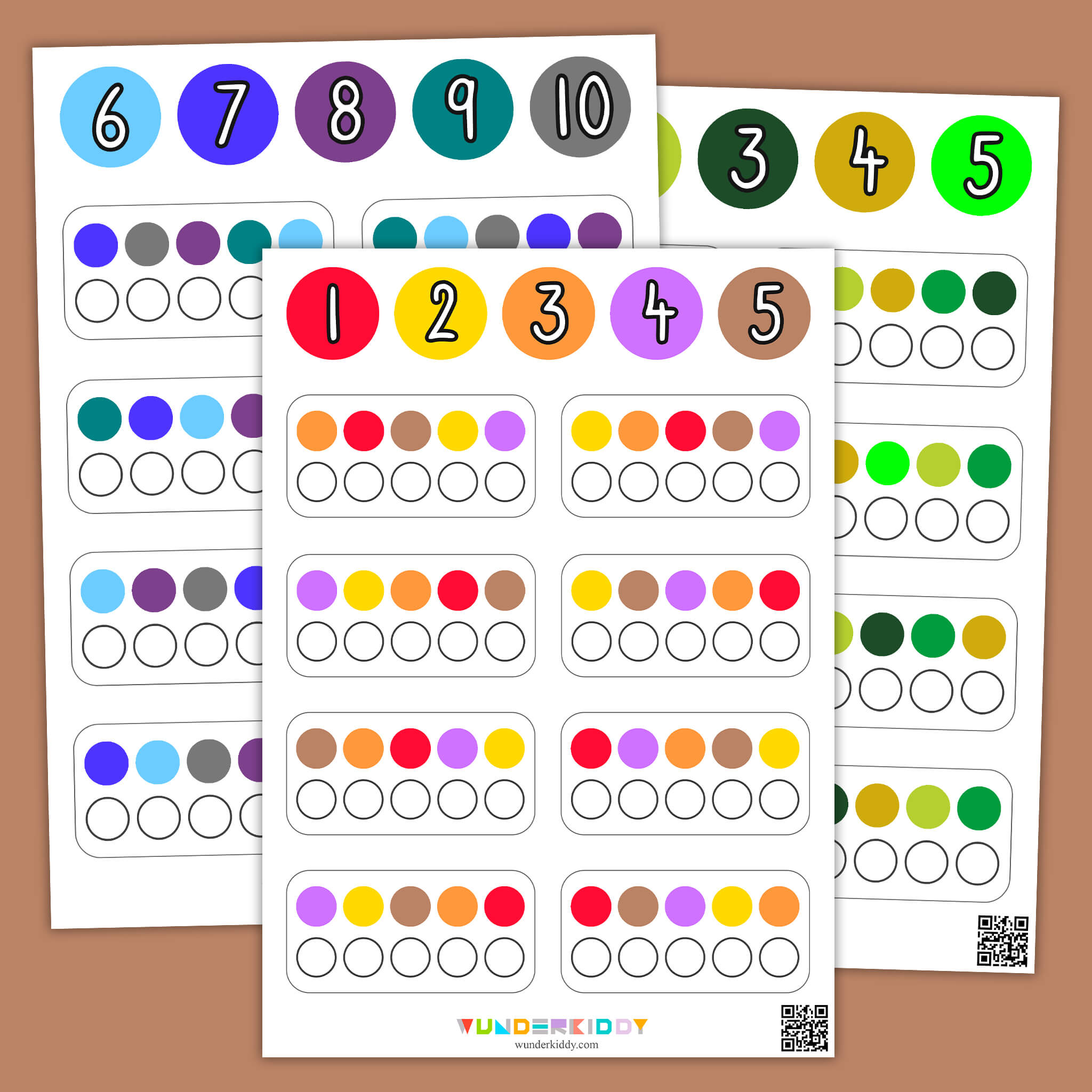 Farben den Zahlen zuordnen