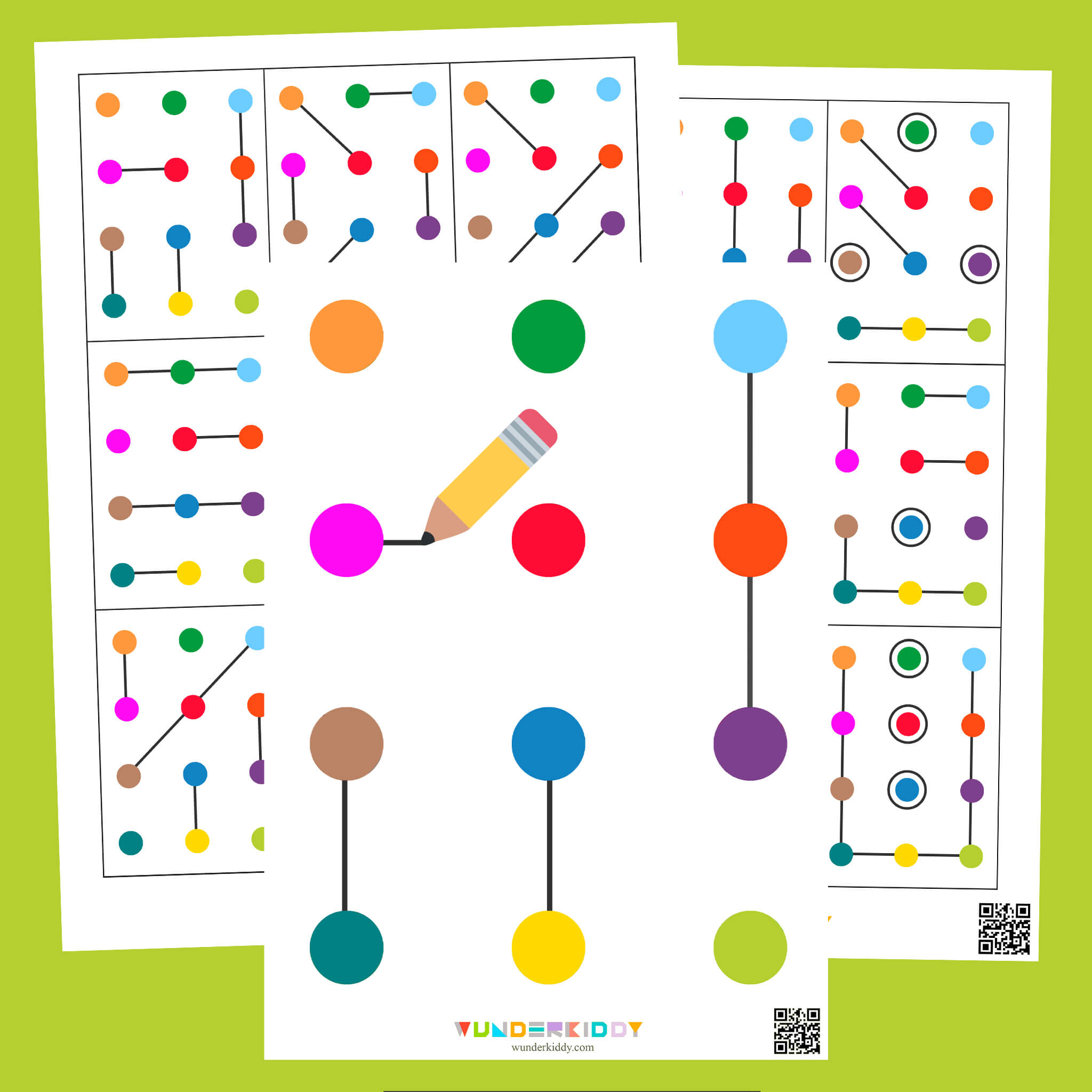 Color Dot Line Tracing Worksheet