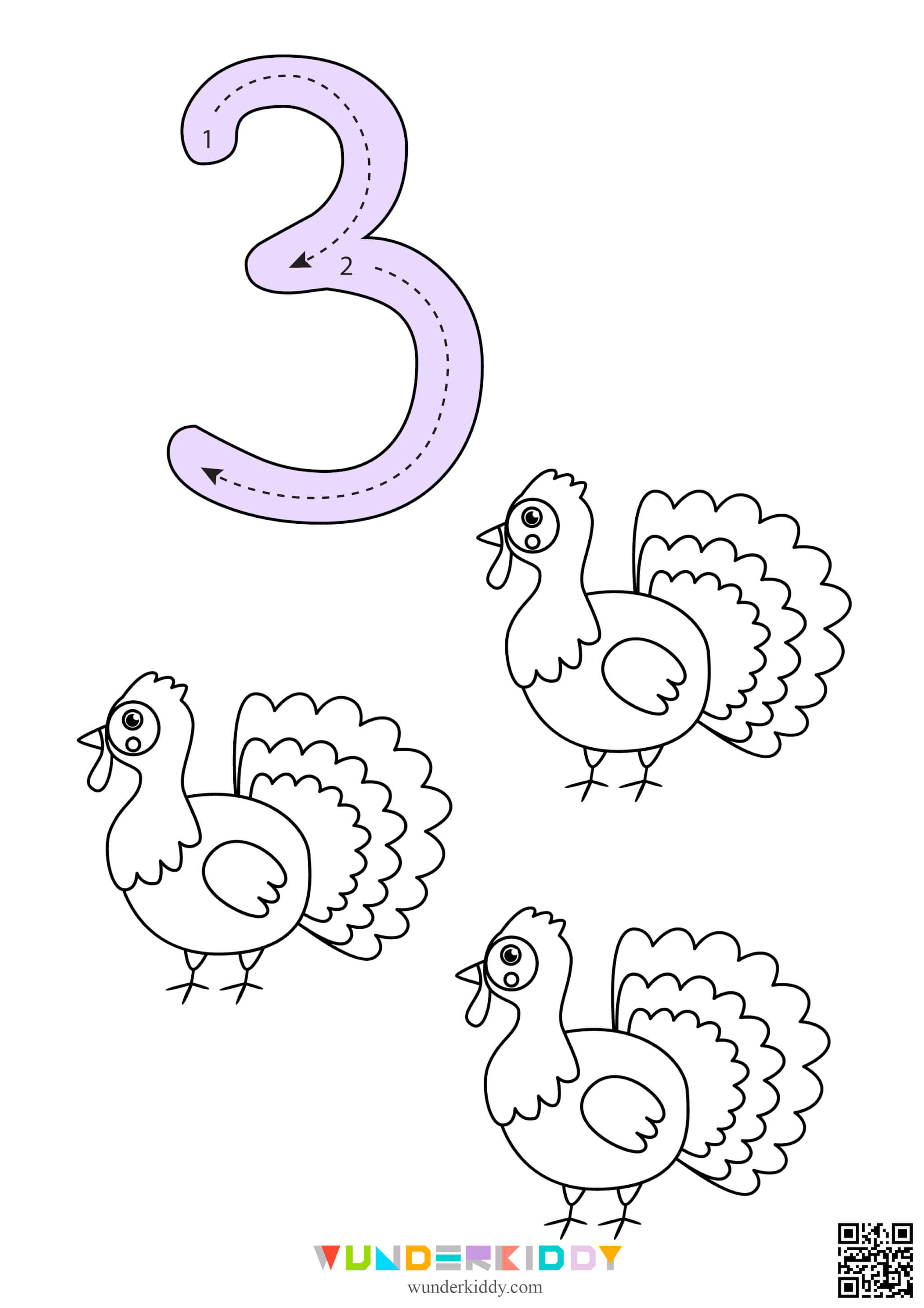 Розмальовки з цифрами від 1 до 10 - Зображення 4