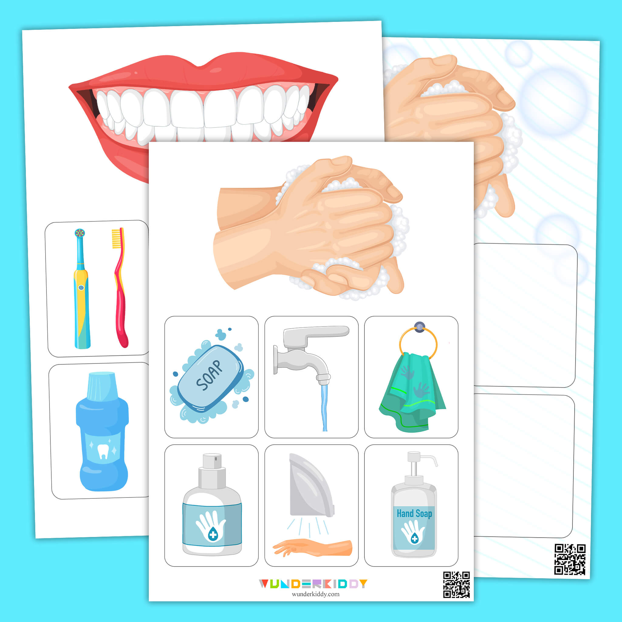 Игра на липучках «Предметы гигиены»