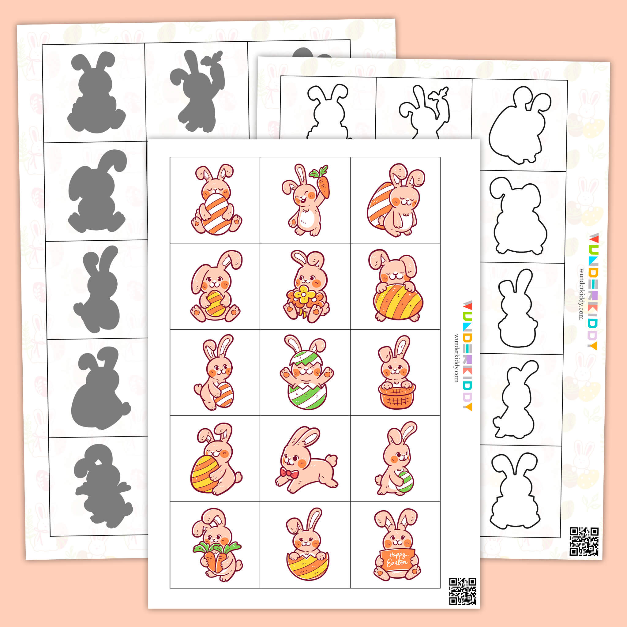 Easter Bunny Shadow Matching Game