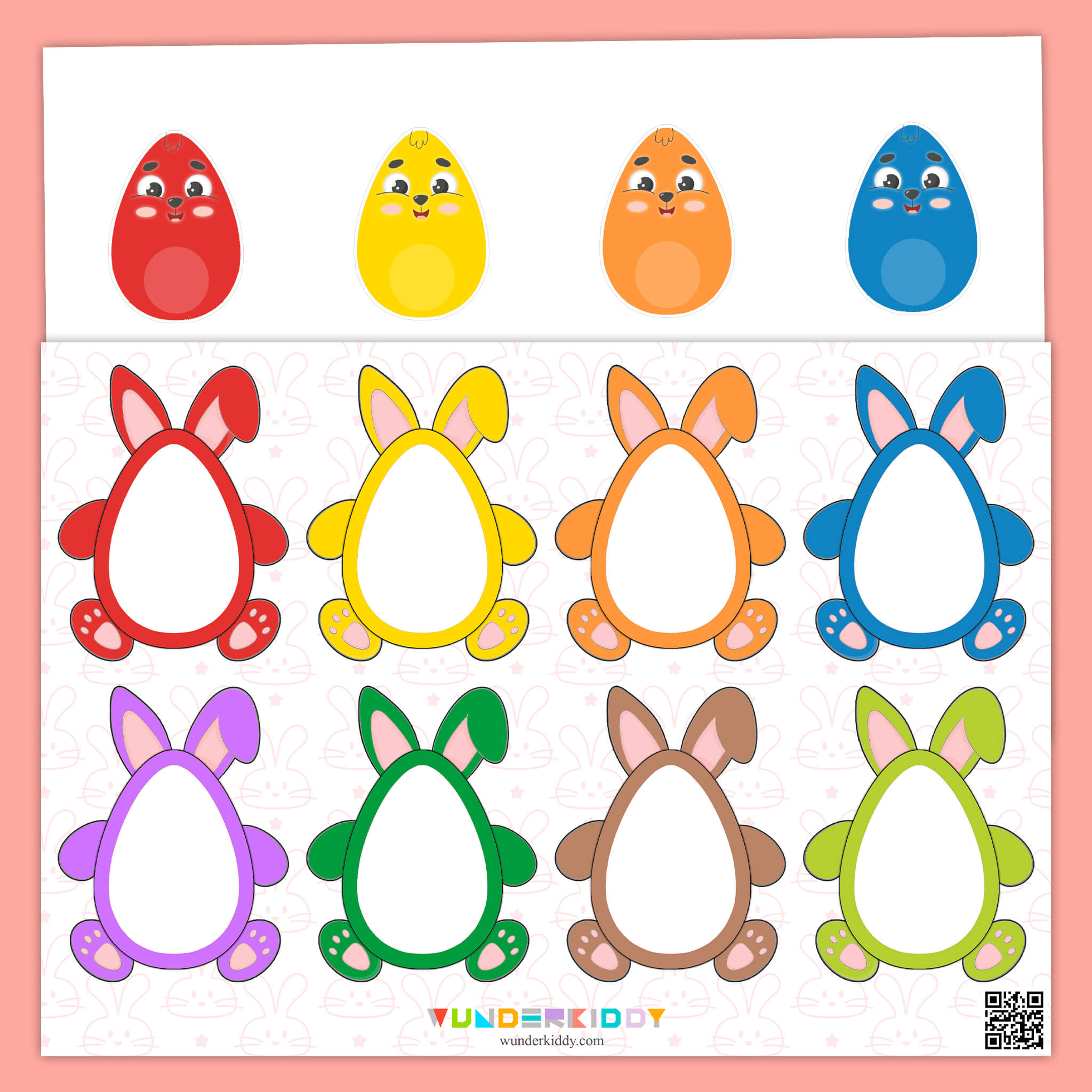 Easter Bunny Color Matching Activity