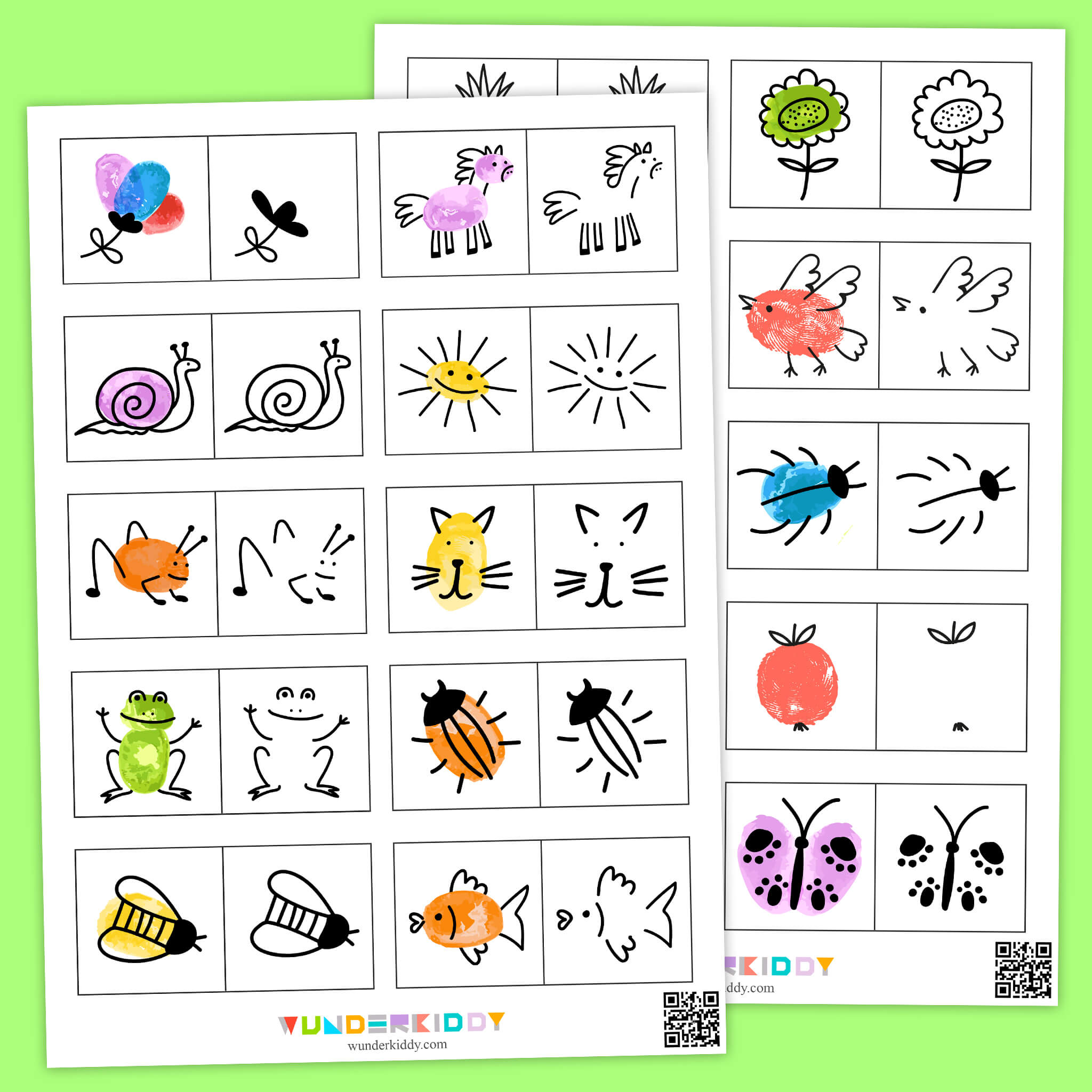 Finger Painting Templates for Kids