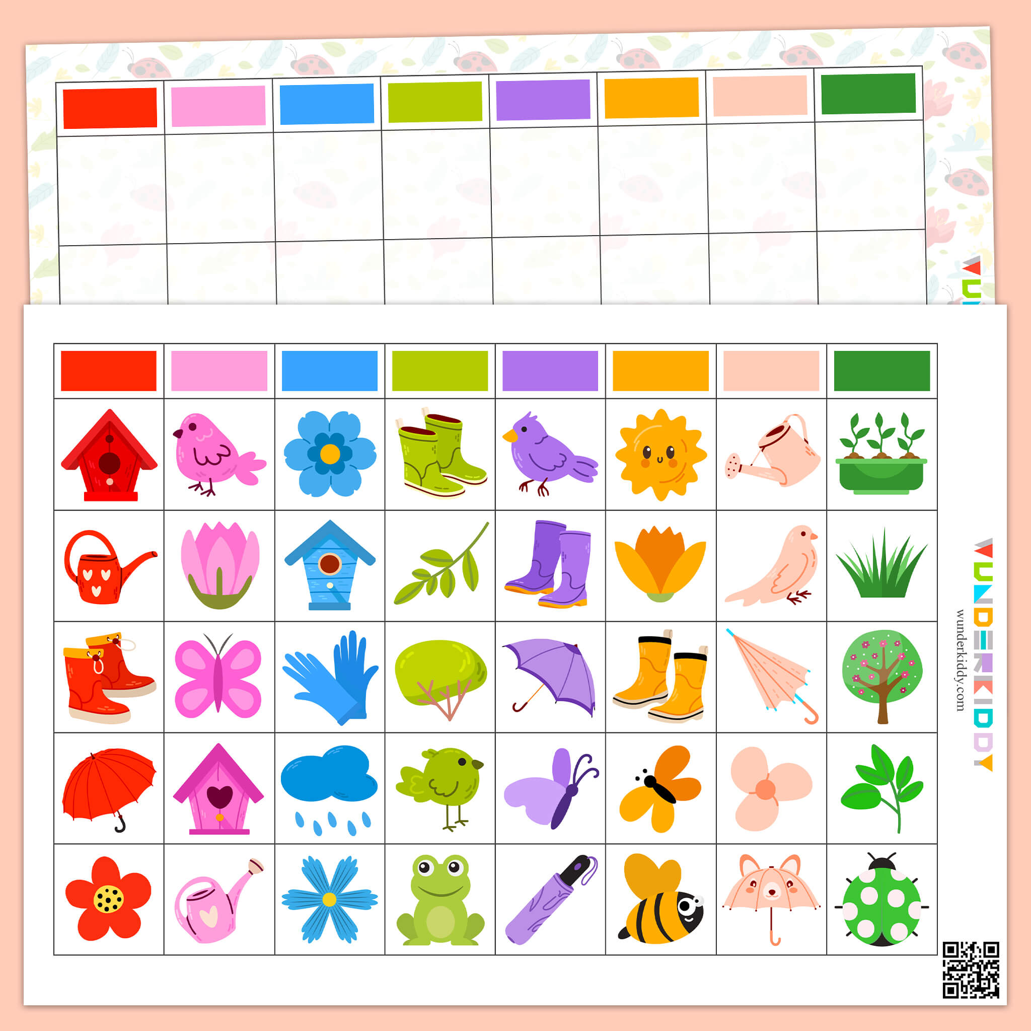 Spring Sort by Color Educational Activity