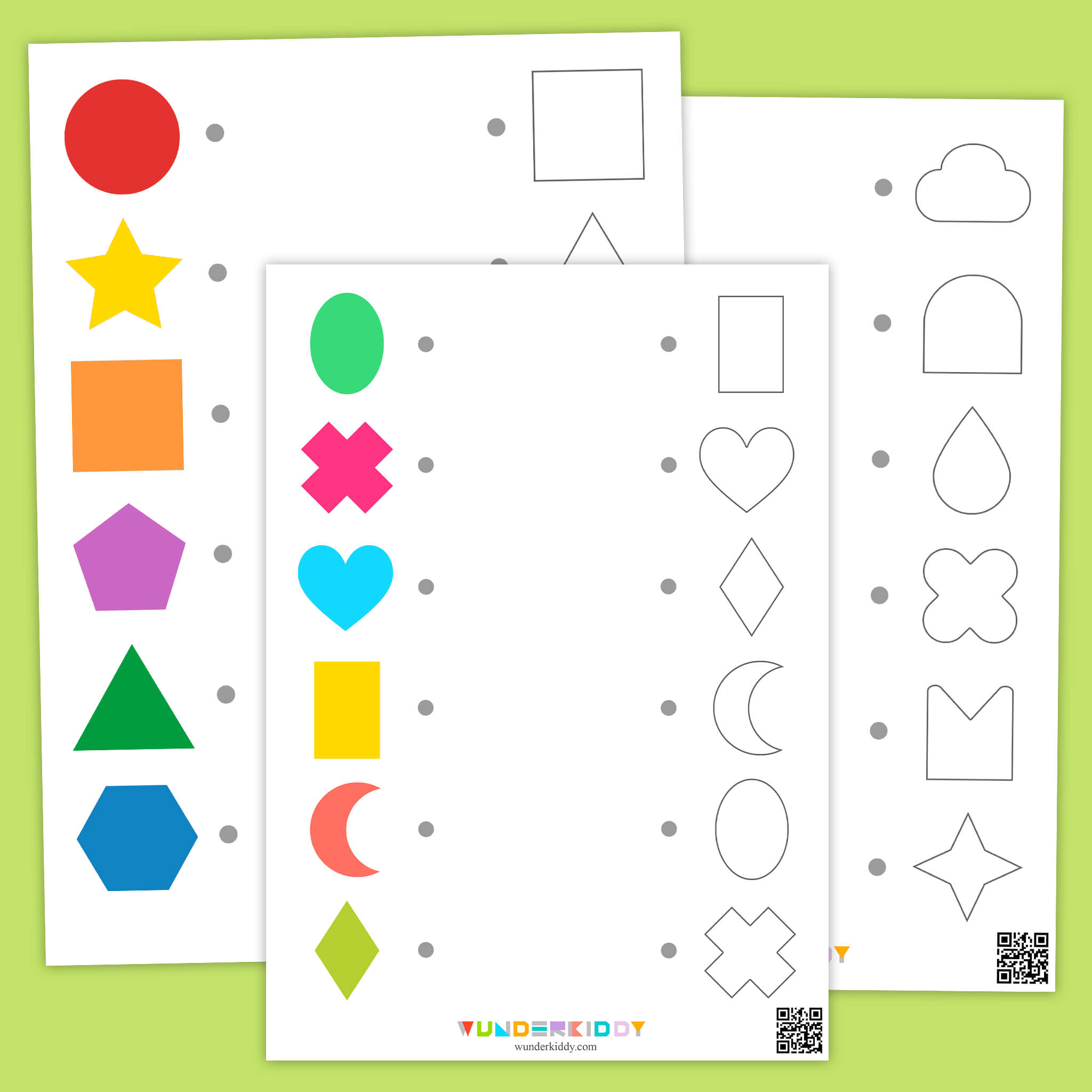 Geometric Shapes Recognition Worksheets