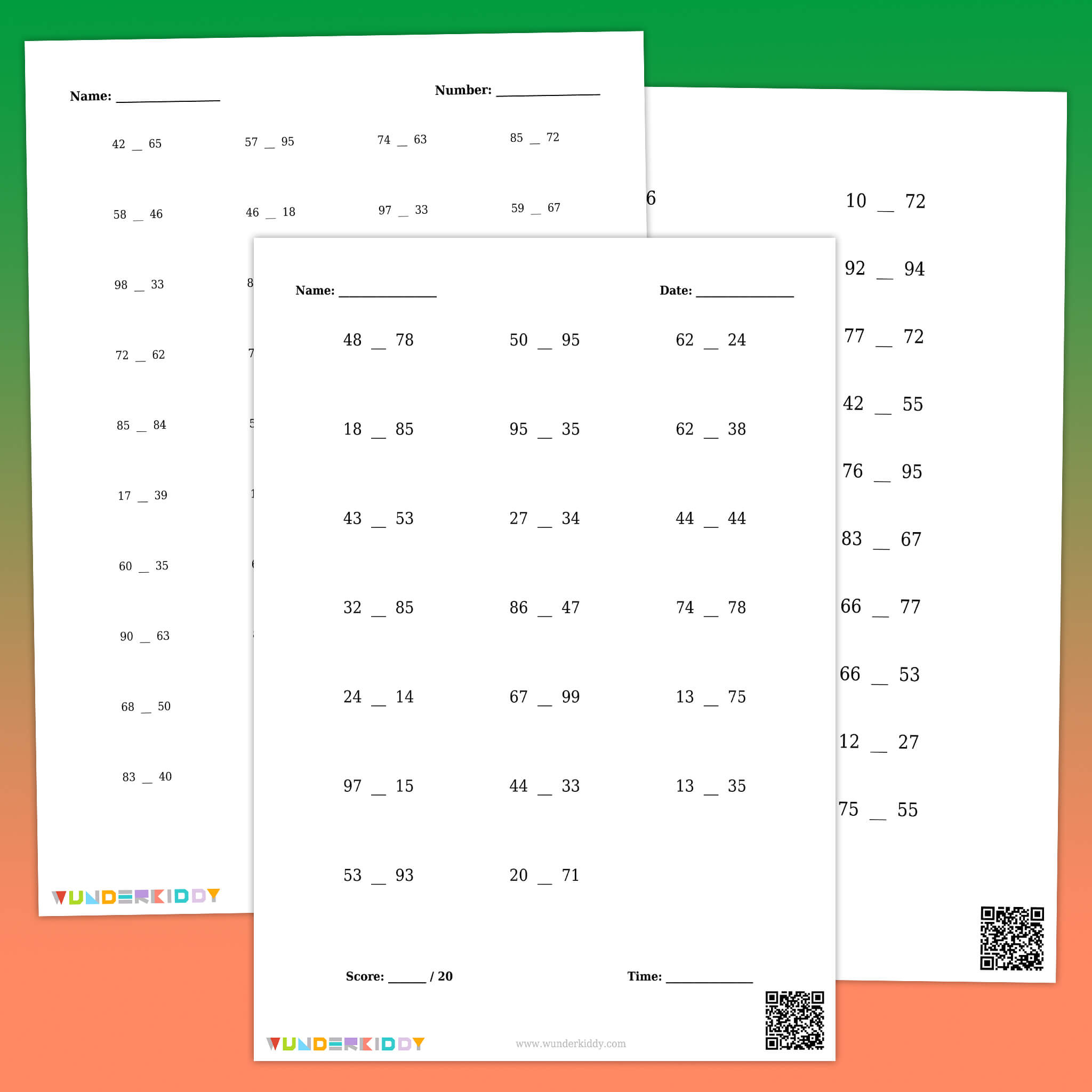 Математика 2-3 класс «больше, меньше или равно»