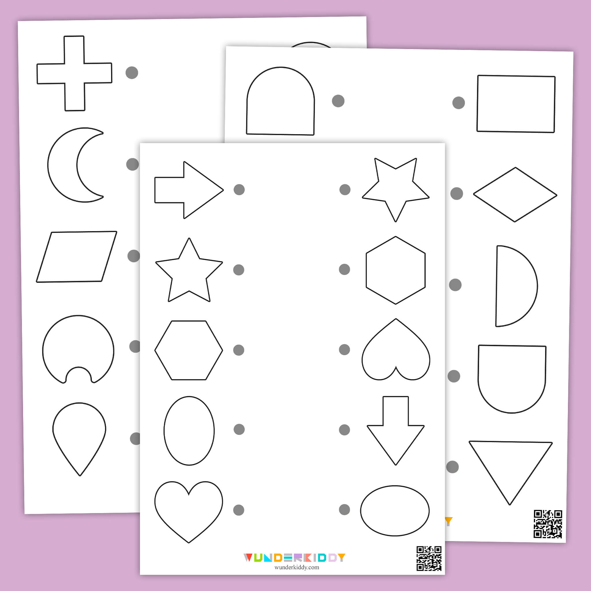 Printable Shape Matching Worksheets