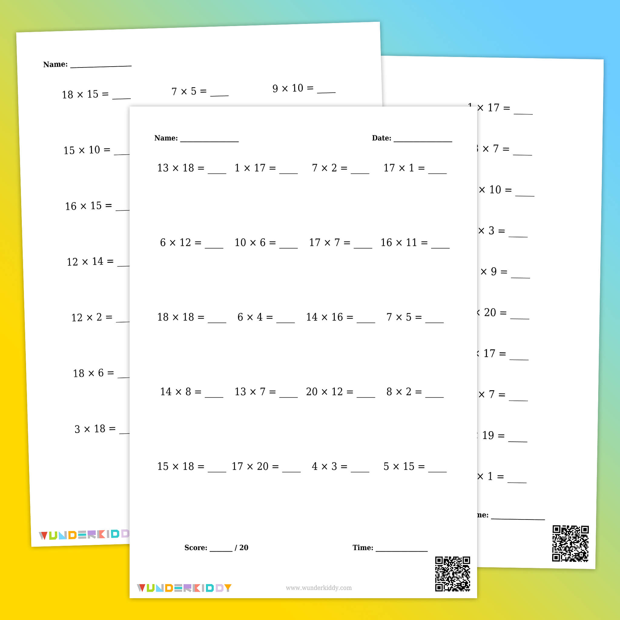 Тренажер таблицы умножения до 20