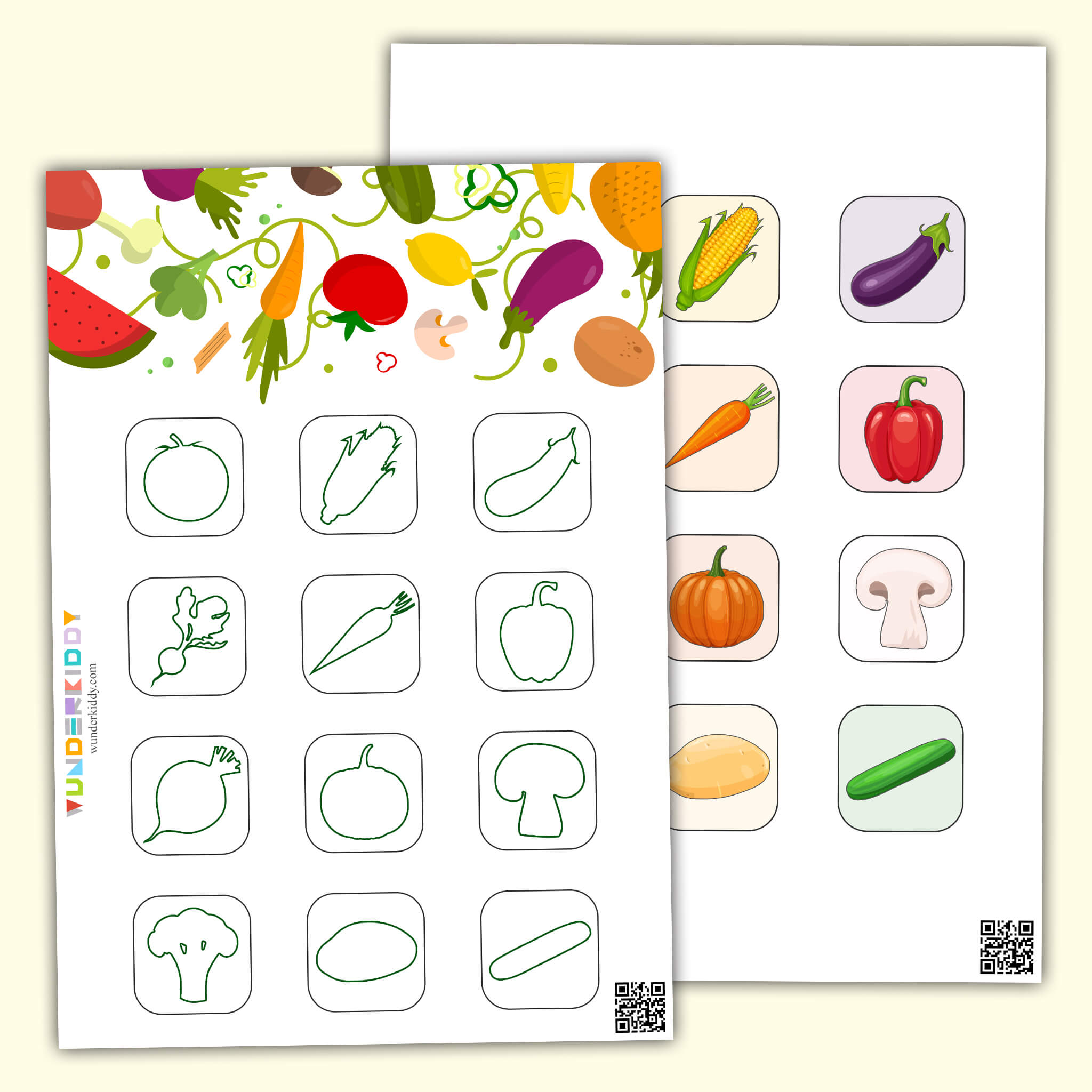 Vegetable Shadows Activity
