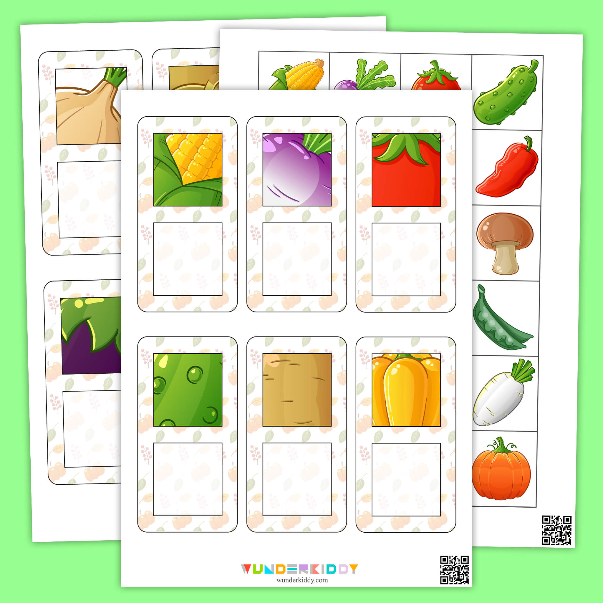 Close-Up Vegetables Printable Activity